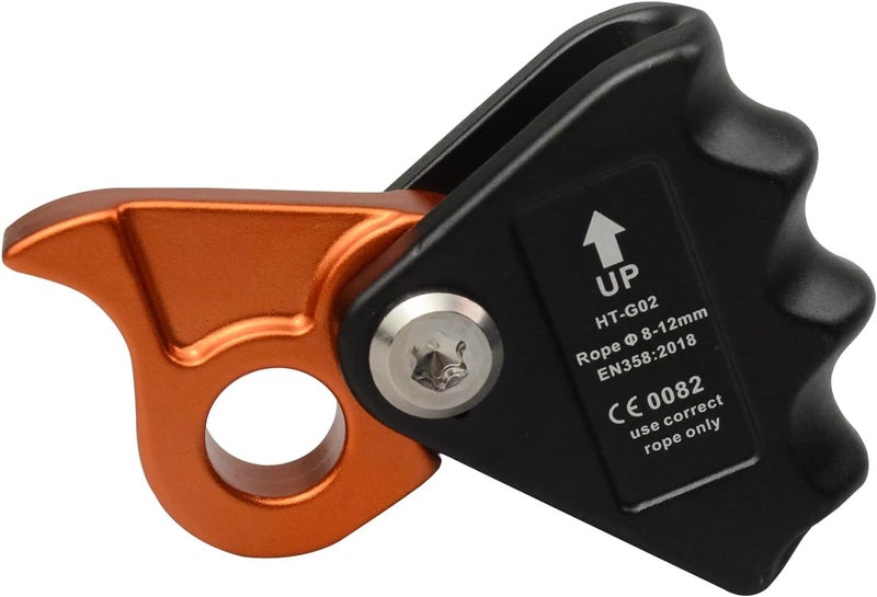 TFTICFH CE 15kN Rope Grab, Safety Clip Clamp, Fall Protection Belay Device, Flipline Rope Adjuster, Self-Locking Fall Arrestor Riser Ascender for Climbing Arborist Rescue Training for 10~12mm Rope - Image 1
